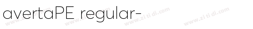 avertaPE regular字体转换